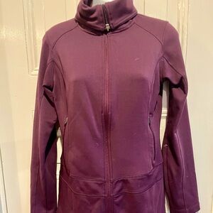 Columbia LONG CYA Purple Wine Full Zip Fleece Turtle & V Neck Sweater Small